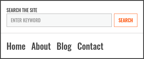 Molécules : formulaire de recherche, navigation principale