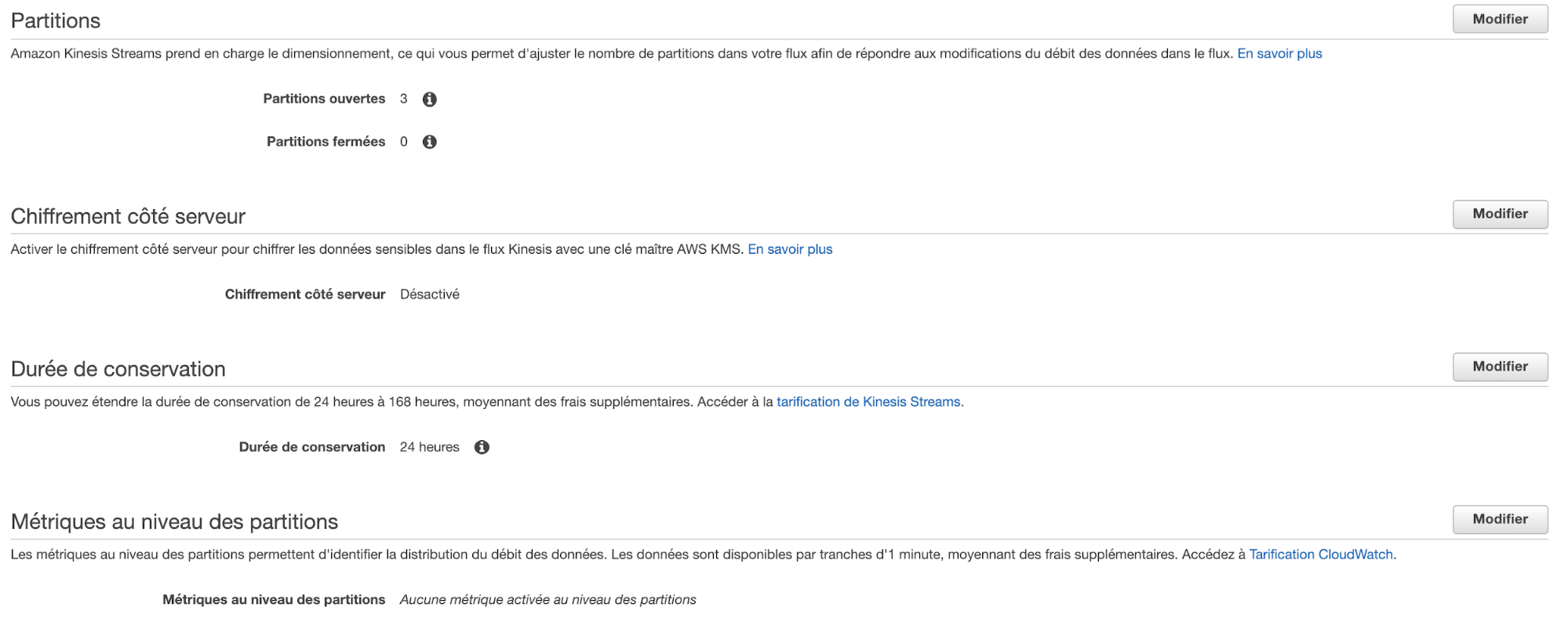 Configuration Kinesis