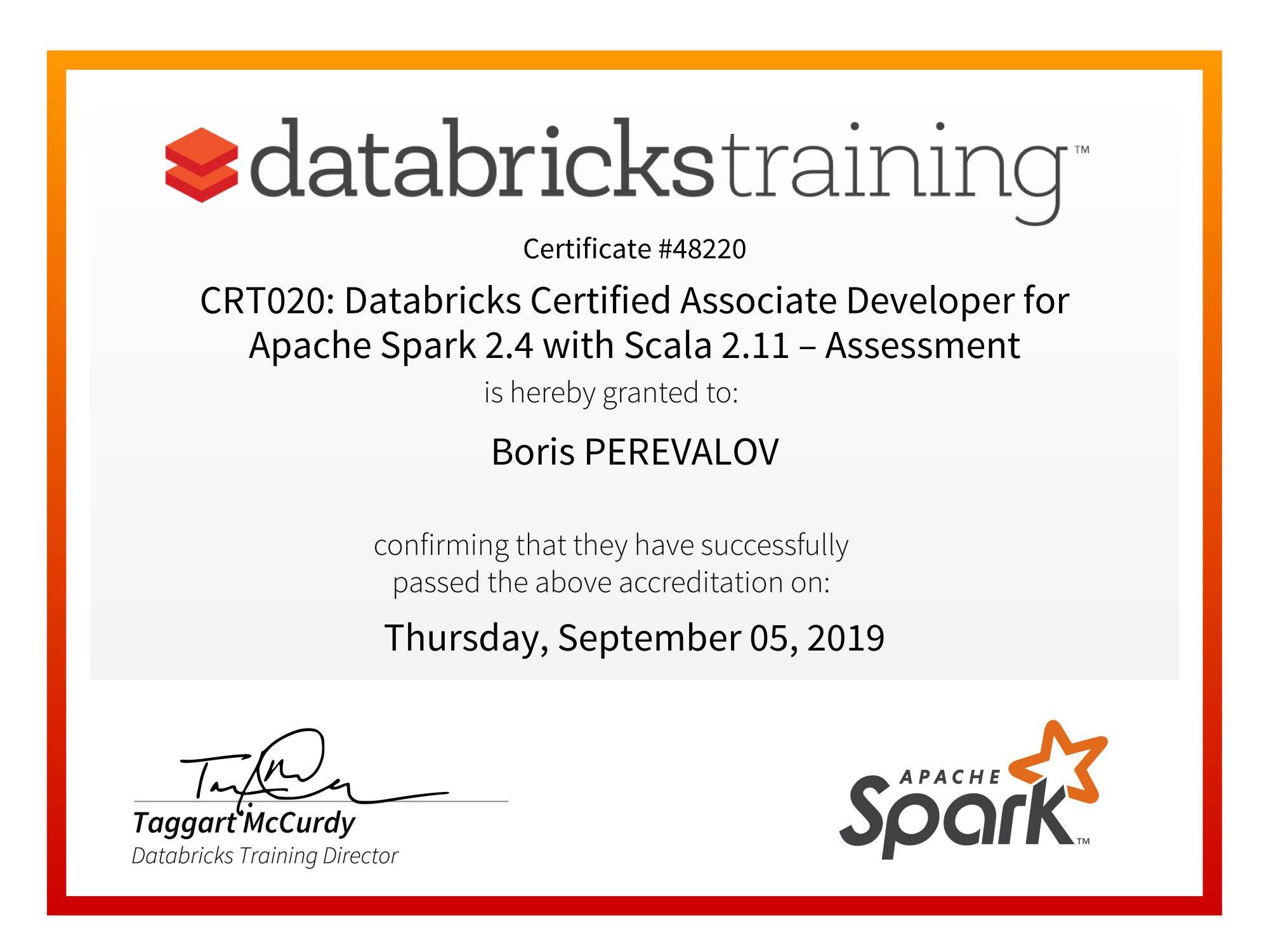 Nouvelle certification Spark de Databricks