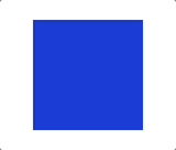 Un carré bleu changeant de couleur en jaune au click