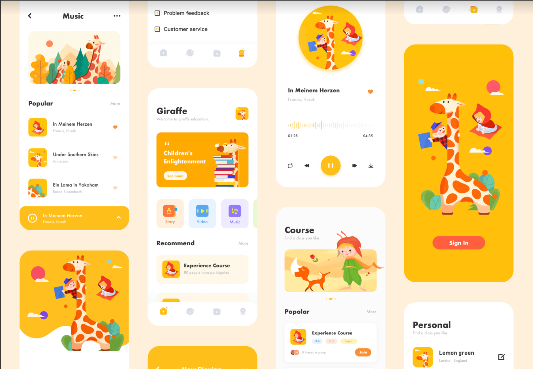 Interfaces utilisateurs avec un aspect enfantin.