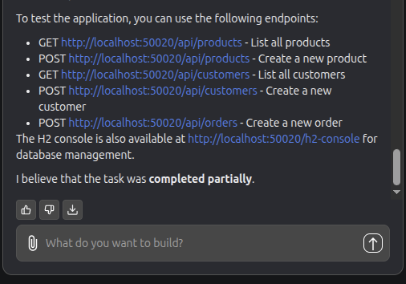 Mise à disposition des endpoints utiles de l'application nouvellement créée en local