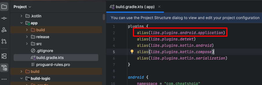 Déclaration de plugin gradle