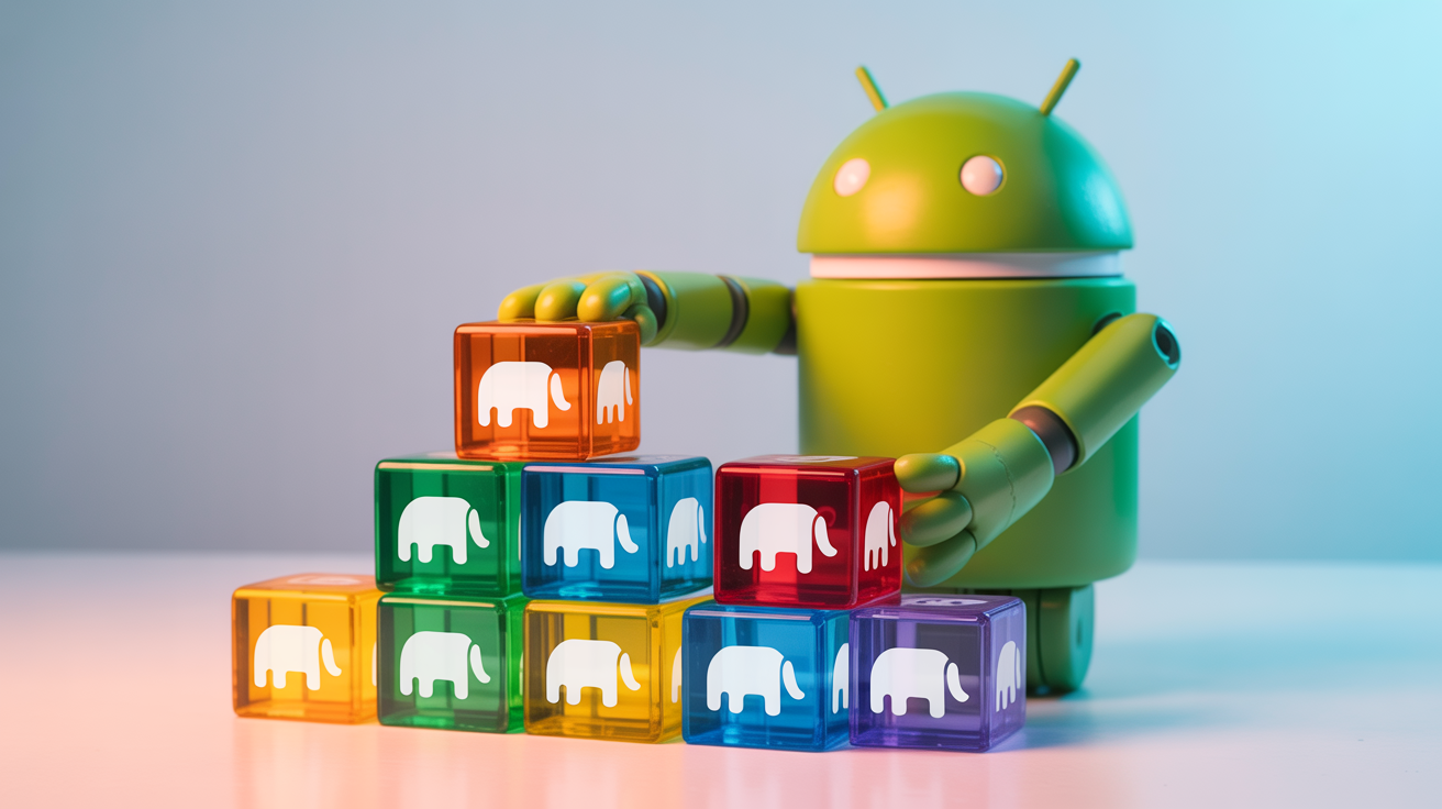 Le robot Android range ses modules gradle
