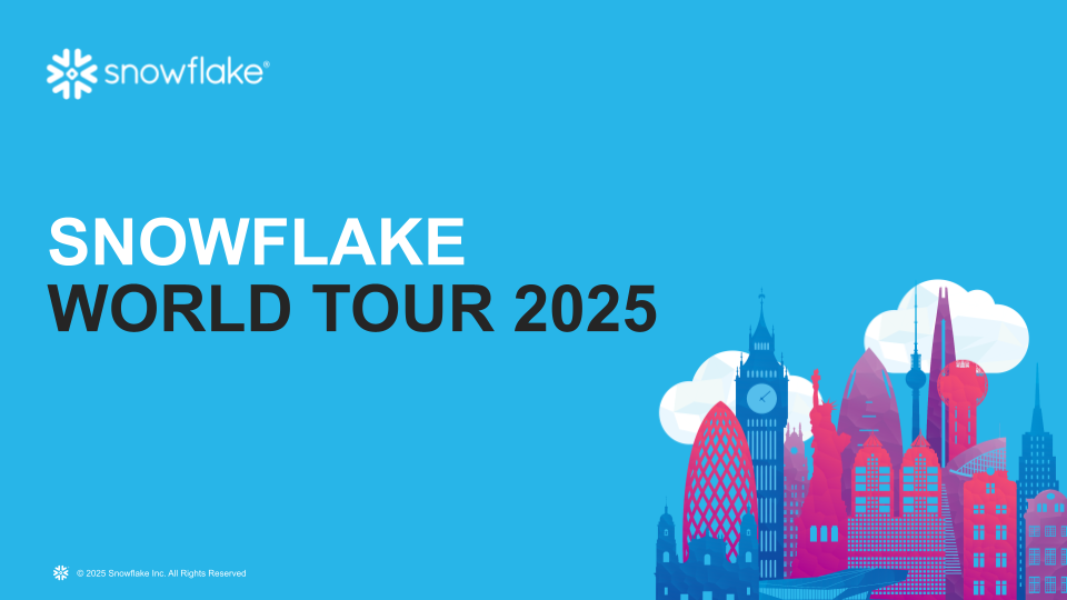Snowflake World Tour Paris Lundi 7 octobre 2025  Carrousel du Louvre, 99 rue de Rivoli, Paris @