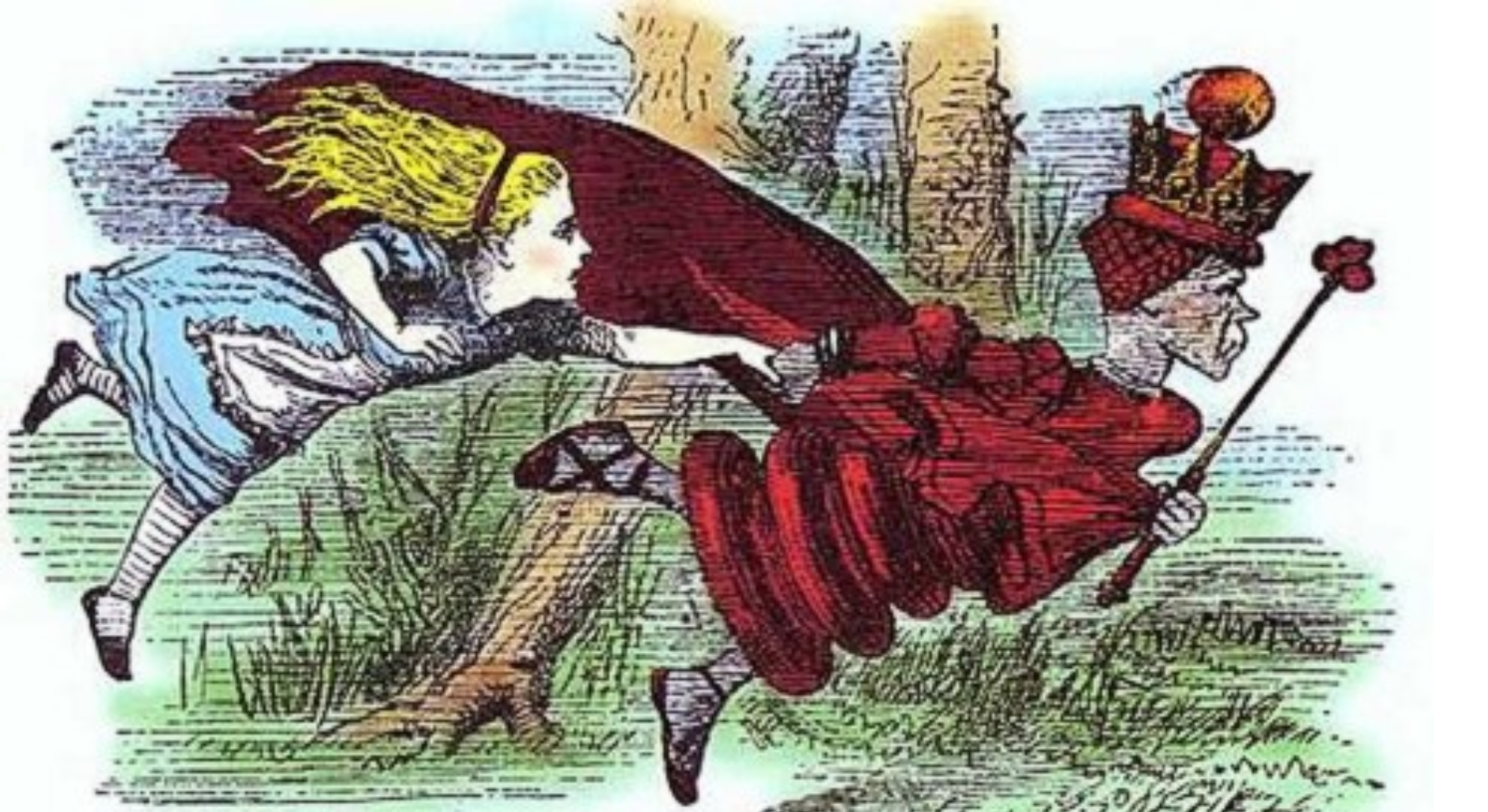 Illustration du paradoxe de la reine rouge